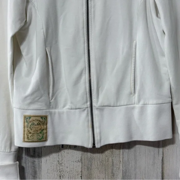 Ecko Unlimited Vintage Women's White and Blue Jean Jacket - Picture 4 of 15